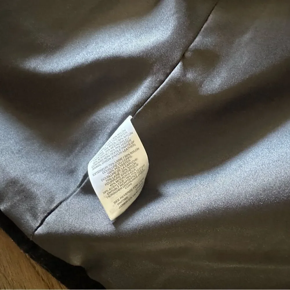 J. Crew Chateau Italian Stadium Cloth Nello Gori Wool Coat